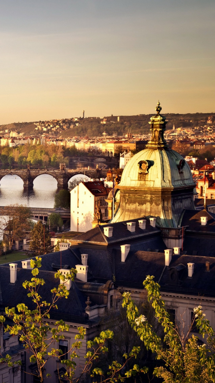 Обои Карлов мост, городской пейзаж, город, городской район, ориентир в разрешении 750x1334