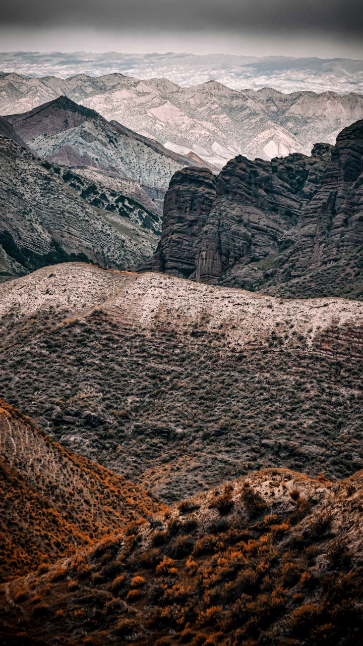 Обои облако, гора, экорегион, природный ландшафт, окружающая среда в разрешении 720x1280
