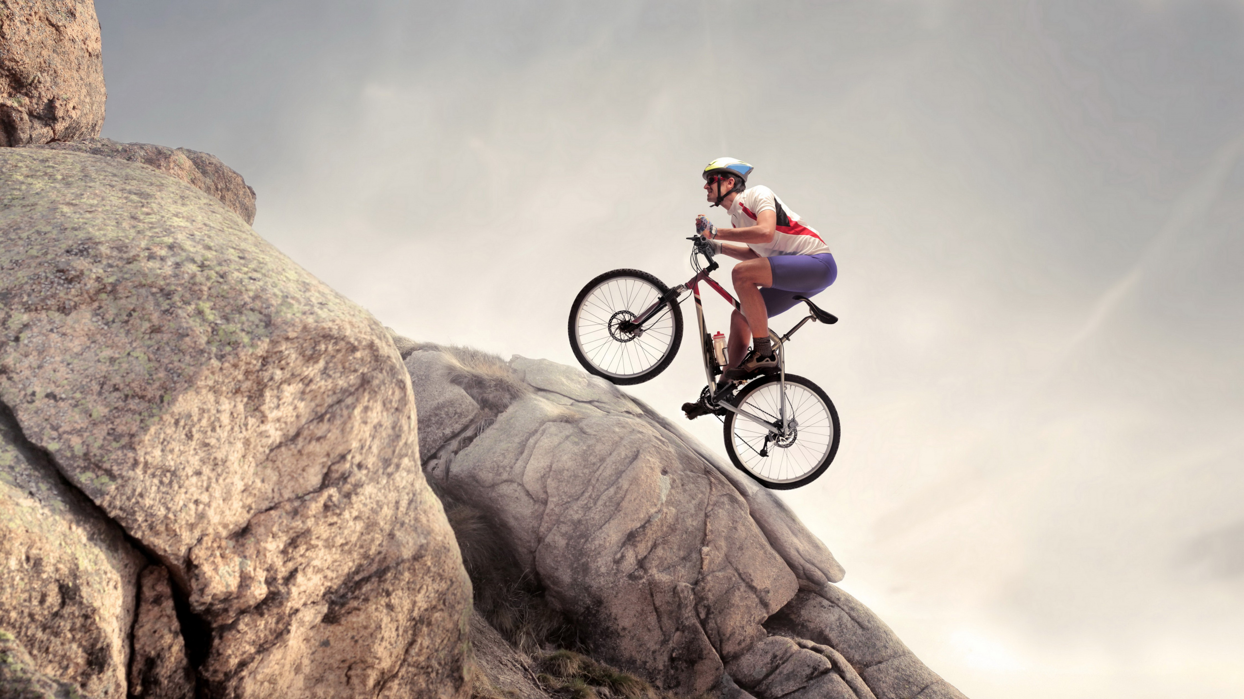 Обои экстремальный вид спорта, Велоспорт, велосипед, велосипедный спорт, горный велосипед в разрешении 2560x1440