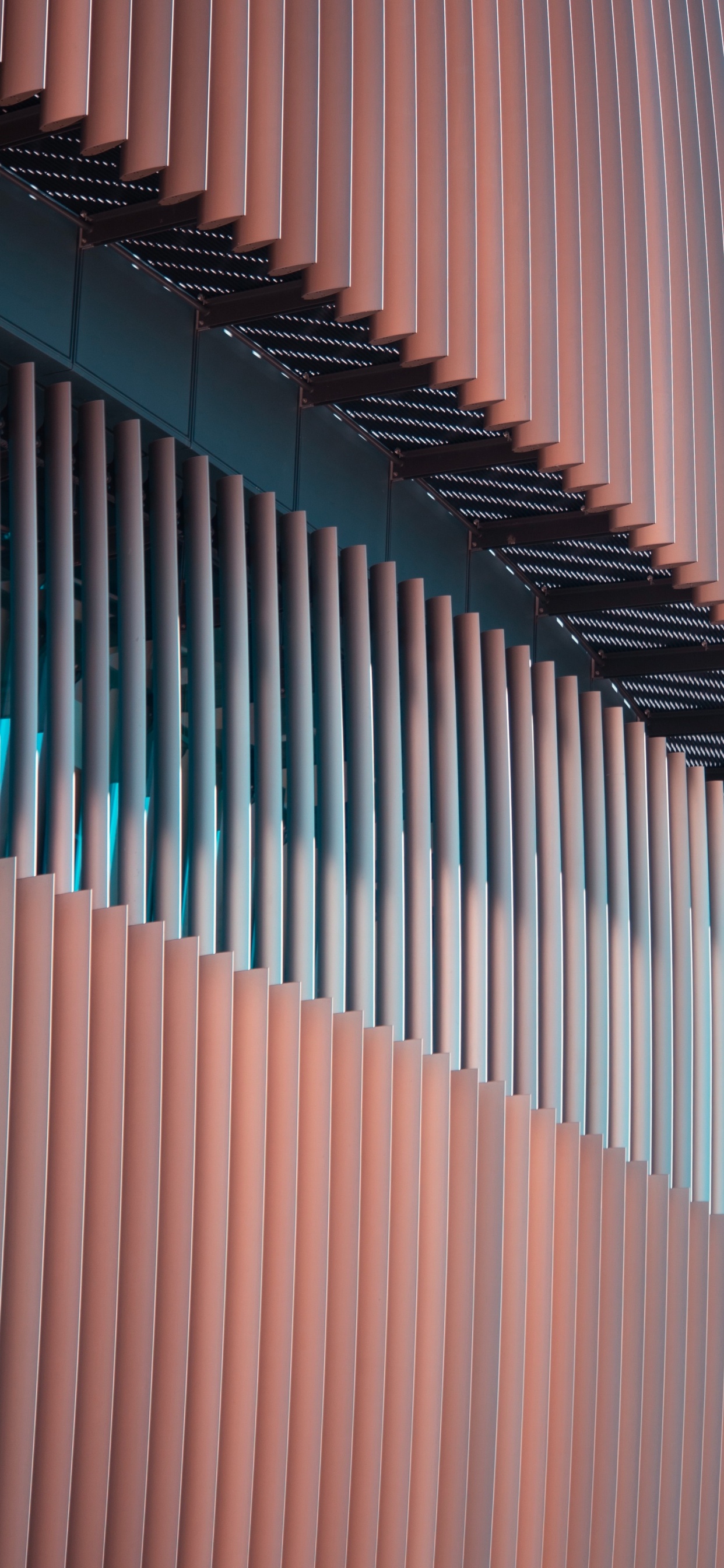 Обои фасад, дизайн, здание, линия, полутона и оттенки в разрешении 1242x2688