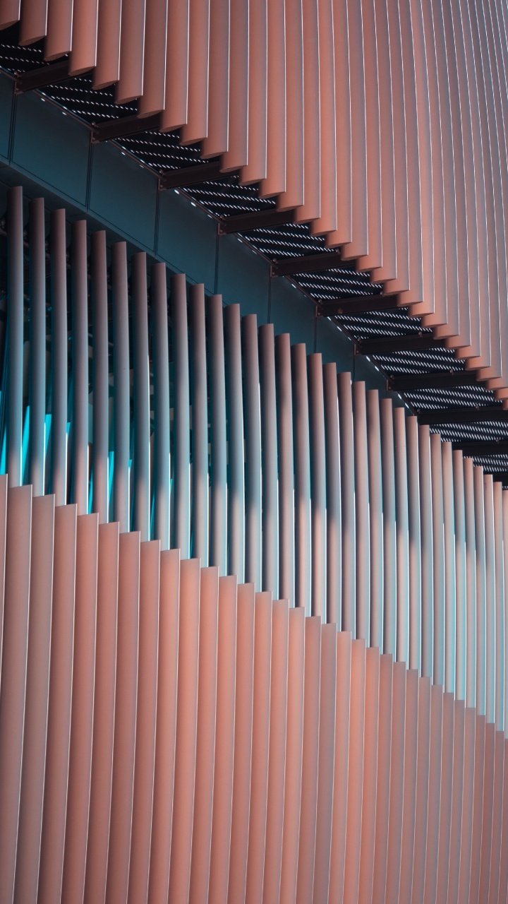 Обои фасад, дизайн, здание, линия, полутона и оттенки в разрешении 720x1280