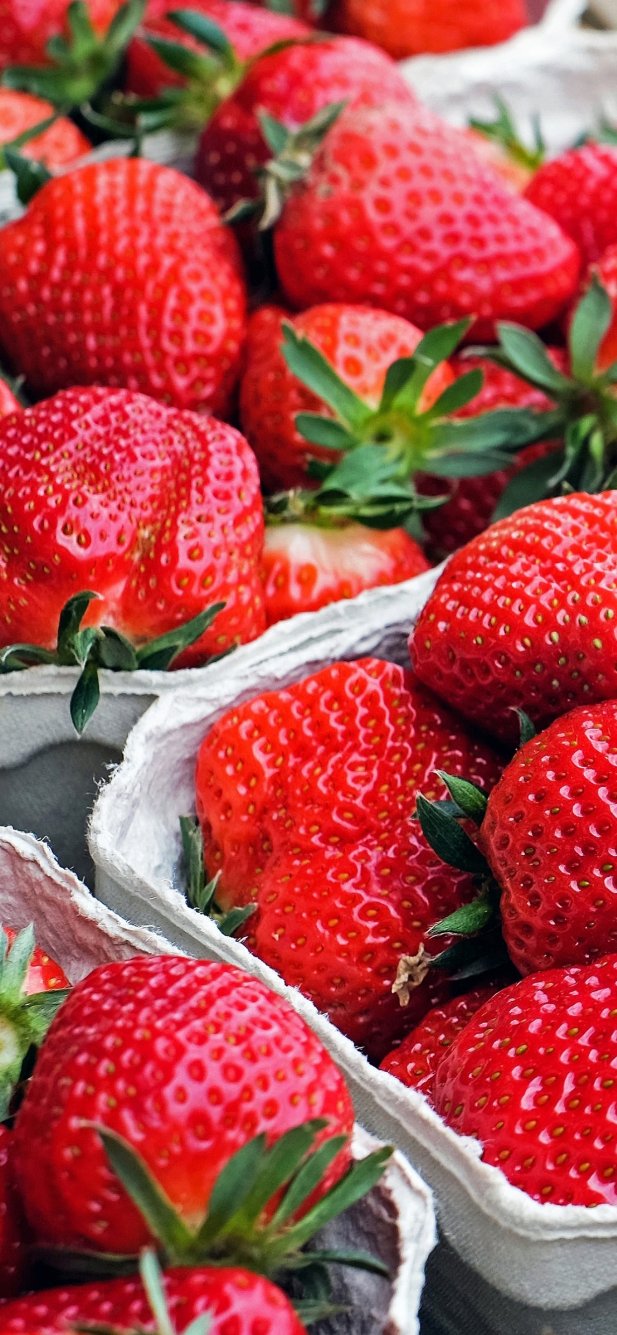 Обои клубника, природные продукты, фрукты, пища, суперфуд в разрешении 1242x2688