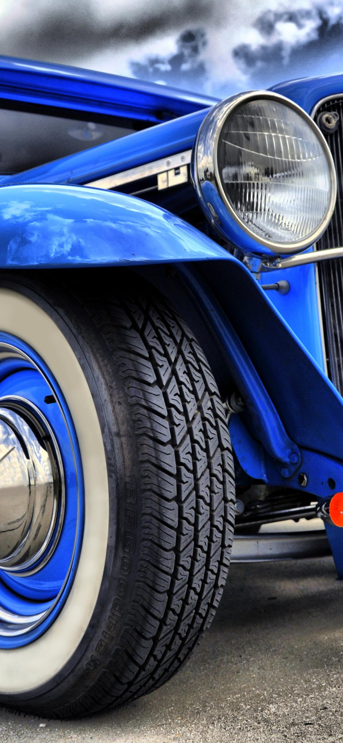 Обои лихач, авто, старинная машина, синий, Классика в разрешении 1125x2436