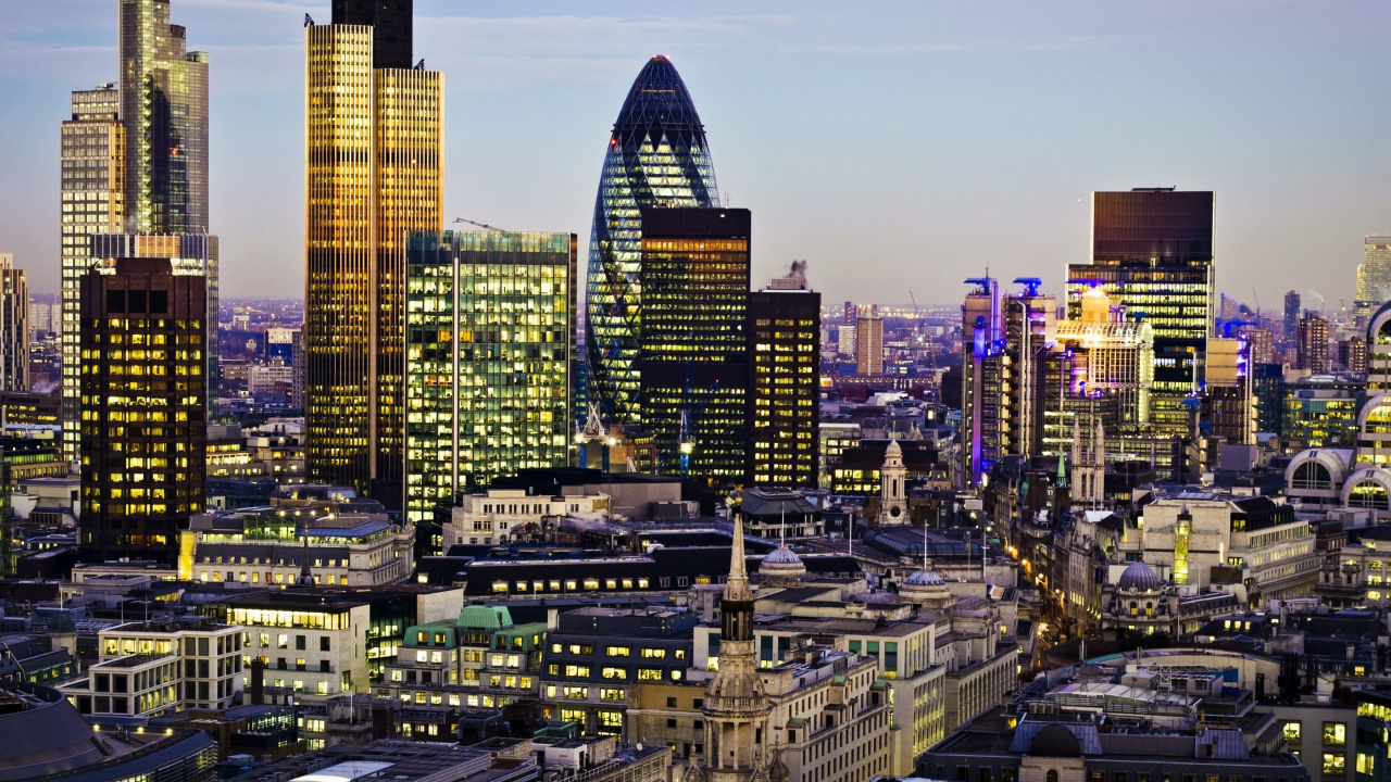 Обои городской пейзаж, город, городской район, метрополия, линия горизонта в разрешении 1280x720