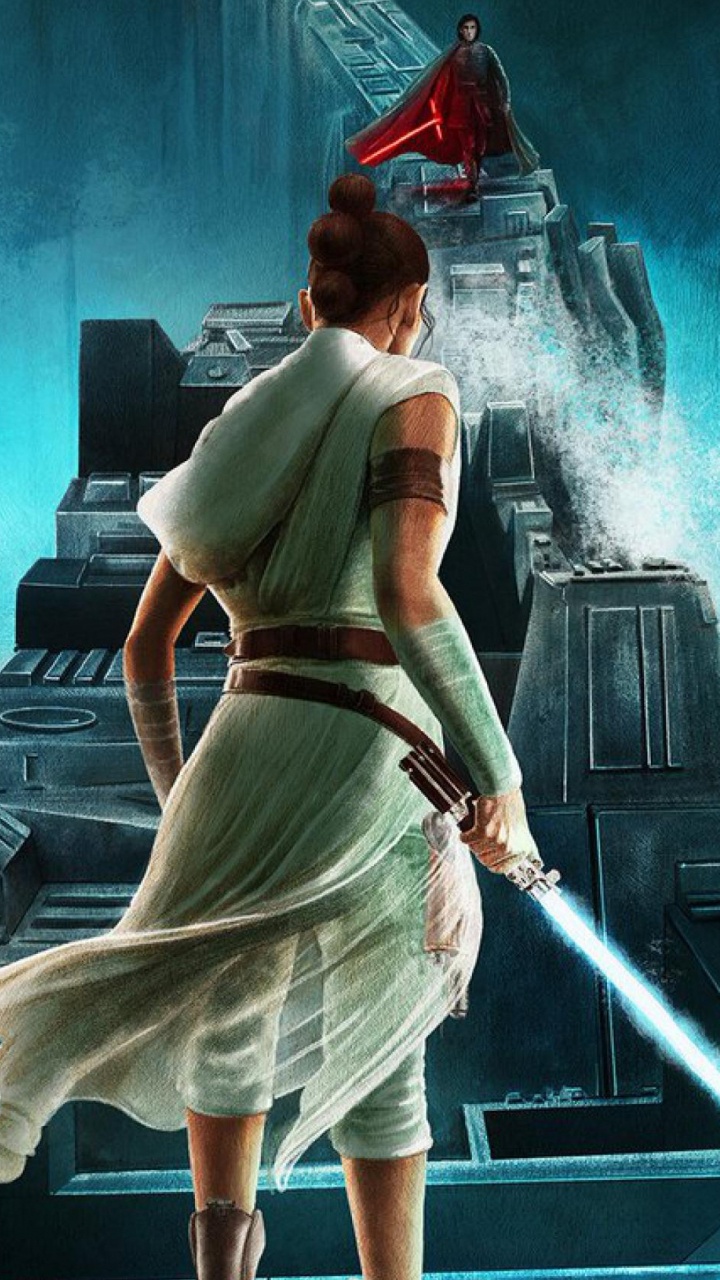 Обои Рей, первого порядка, световой меч, сила, приключенческая игра в разрешении 720x1280