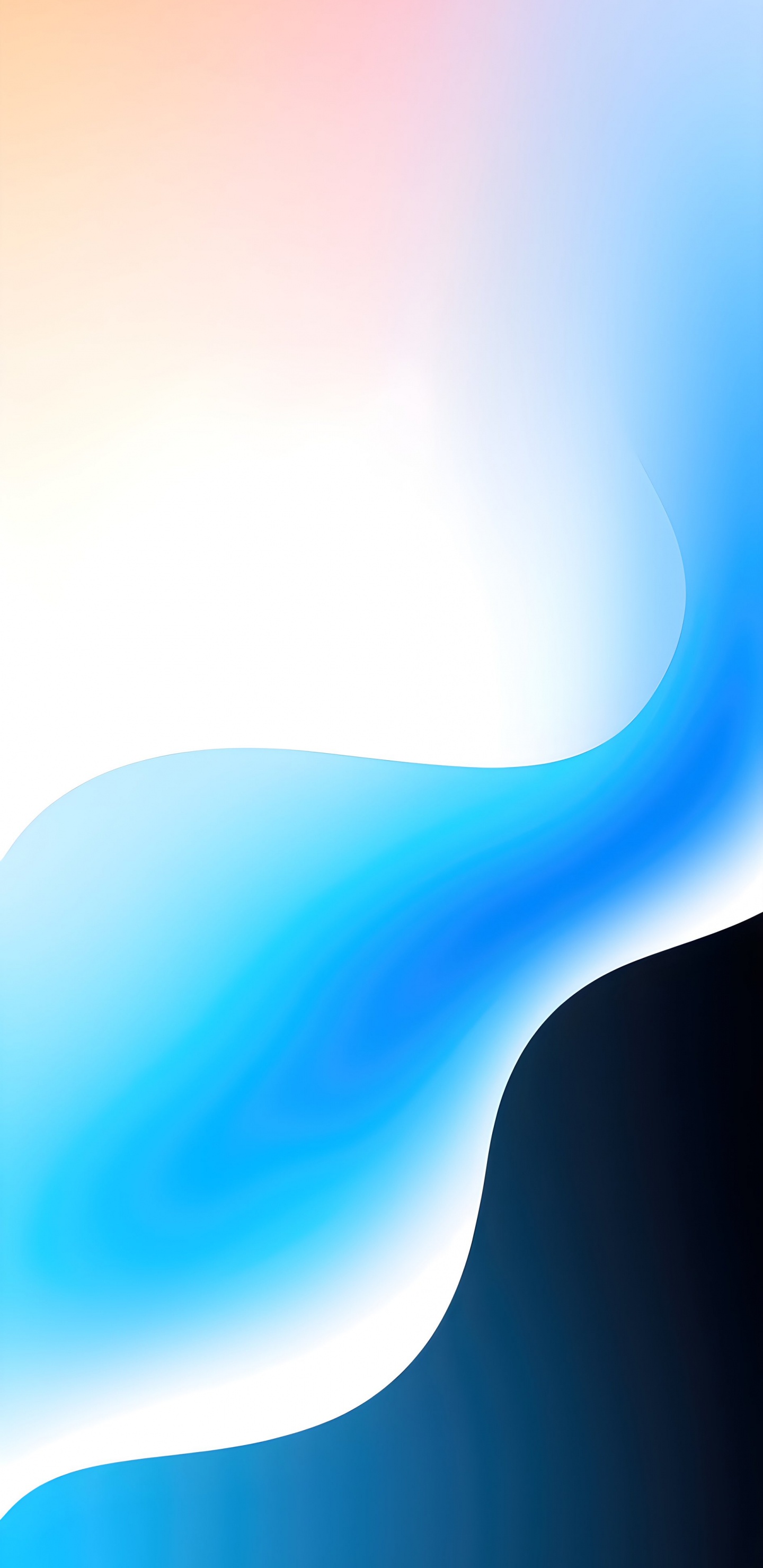 Обои ios, абстрактный, андроид, синий, графика в разрешении 1440x2960