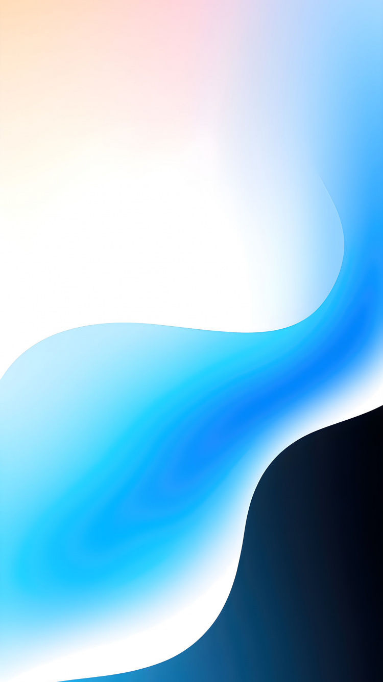 Обои ios, абстрактный, андроид, синий, графика в разрешении 750x1334