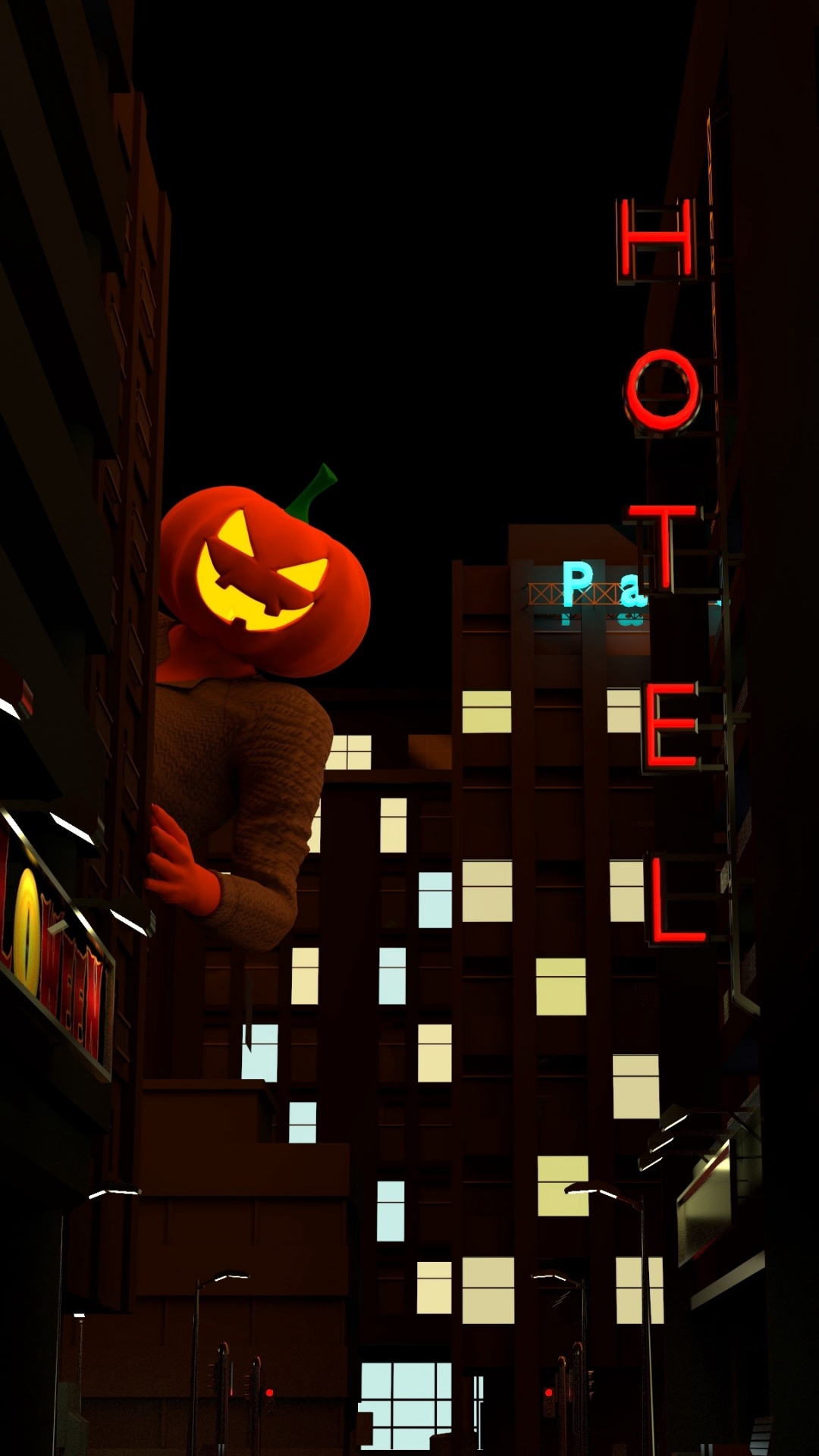 Обои красный цвет, свет, освещение, темнота, ночь в разрешении 1080x1920