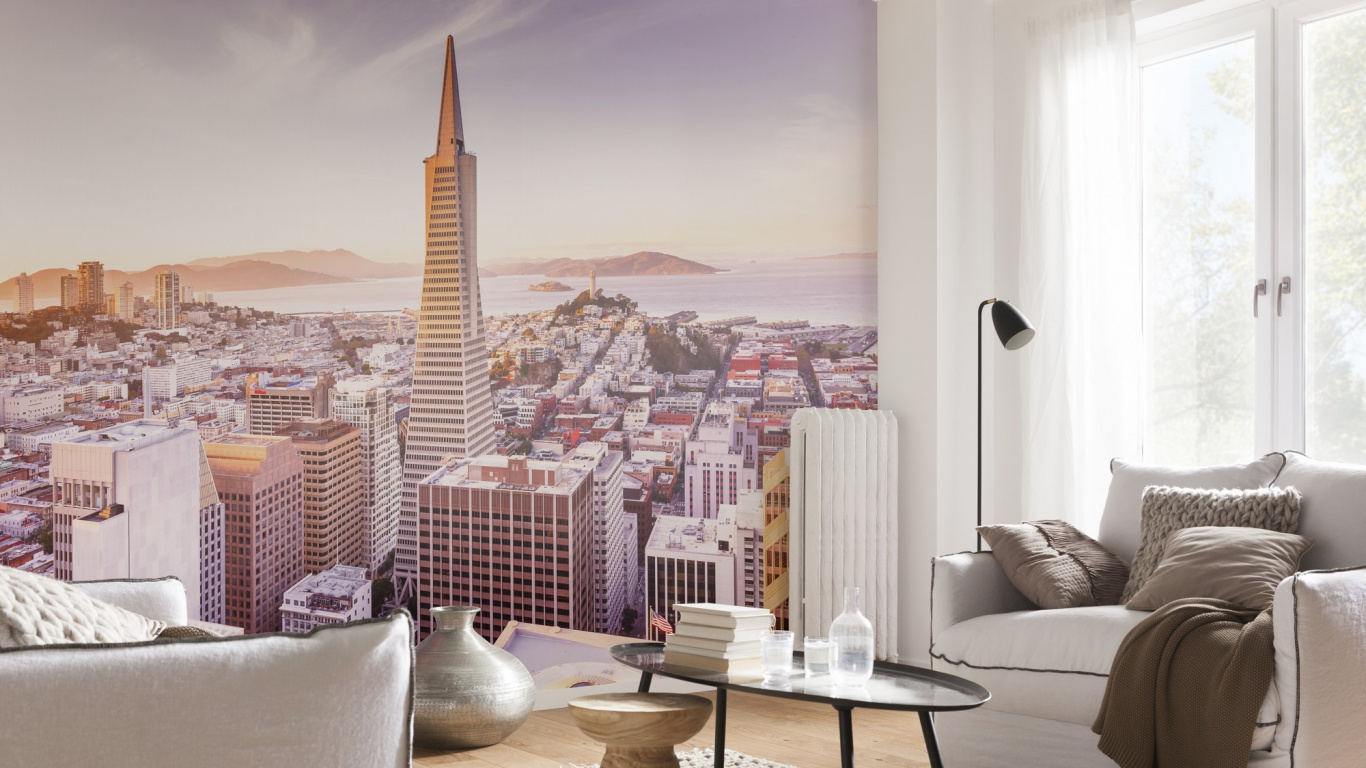 Обои fototapet, гостиная комната, комната, дизайн интерьера, мебель в разрешении 1366x768