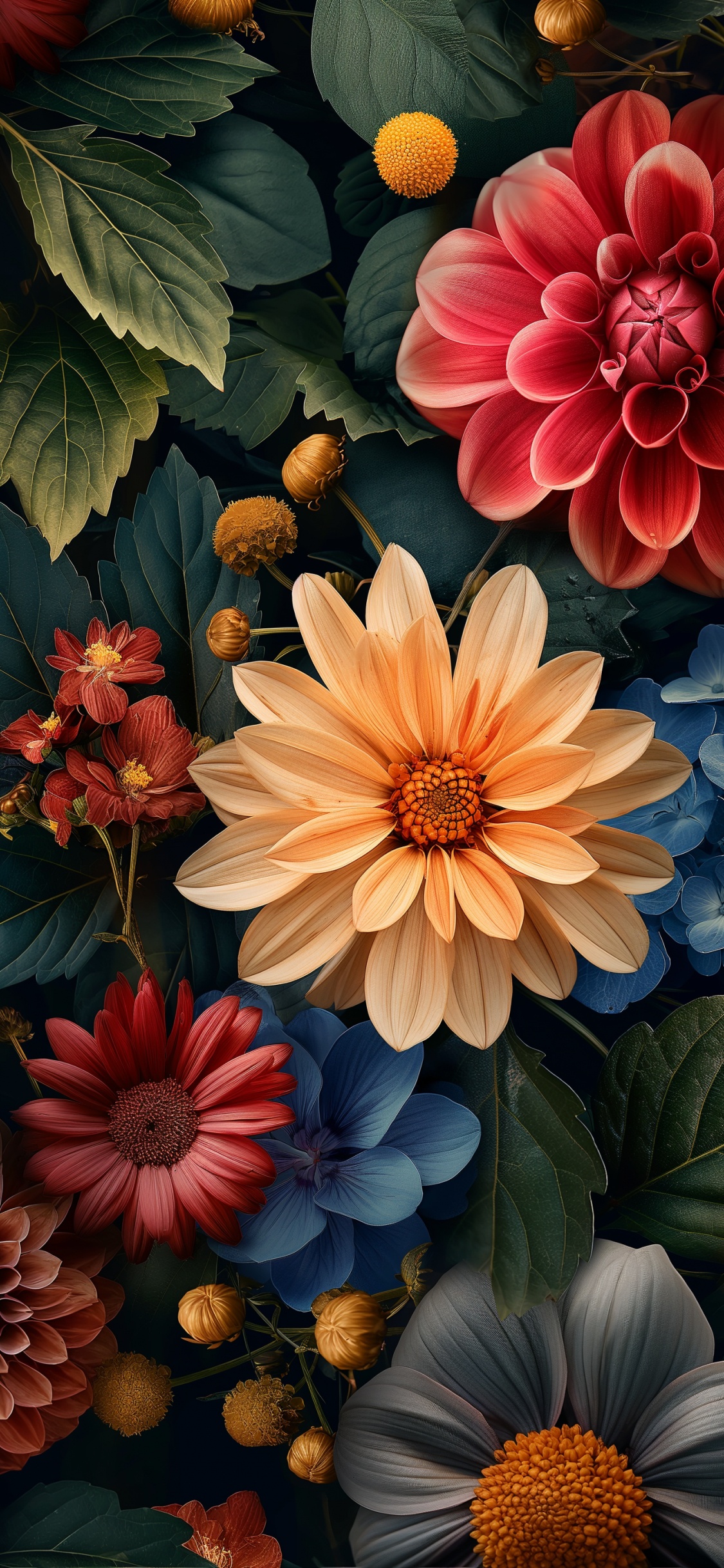 Обои цветок, растение, картинная рамка, ботаники, лист в разрешении 1125x2436