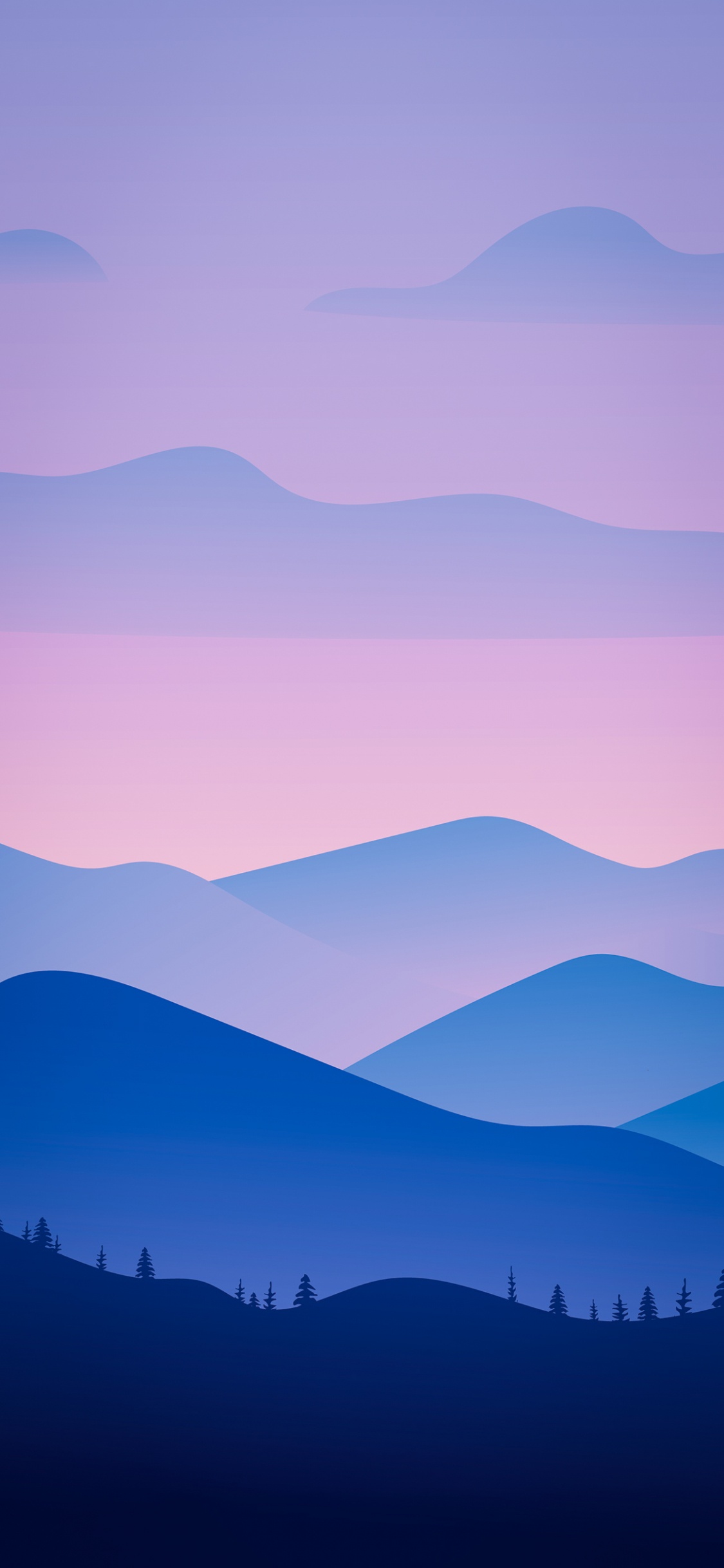 Обои пейзажи гор, атмосфера, гора, облако, послесвечение в разрешении 1125x2436