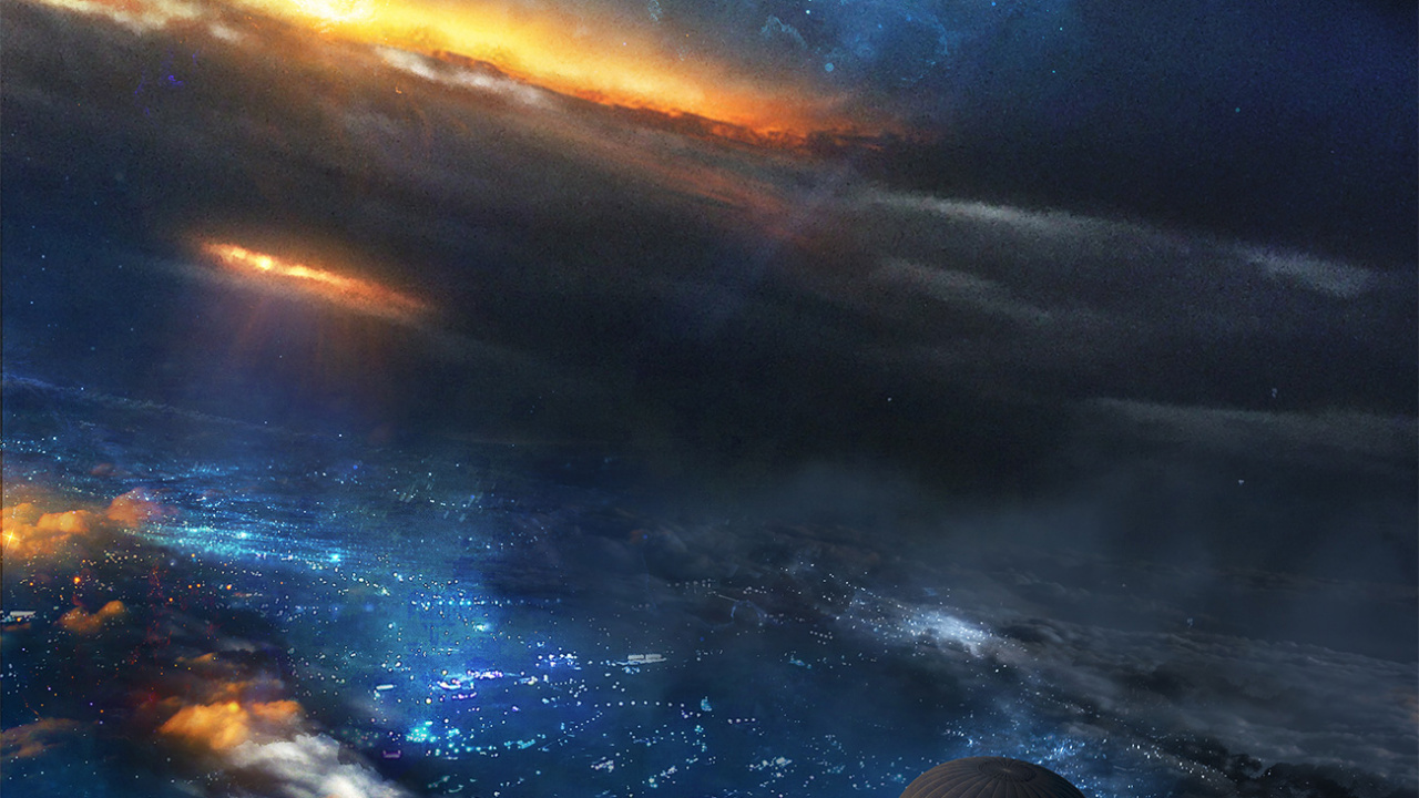 Обои цифровое искусство, арт, атмосфера, облако, мир в разрешении 1280x720