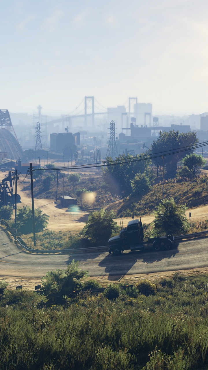 Обои дерево, playstation 3, playstation 4, grand theft auto v, grand theft auto iv в разрешении 720x1280