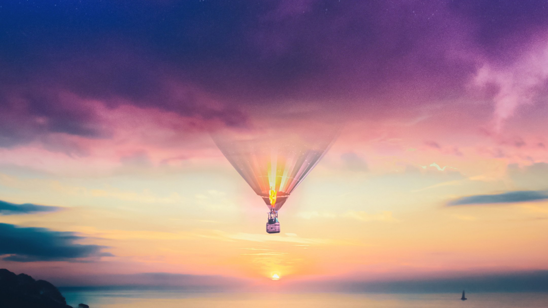 Обои атмосфера, вода, облако, свет, природа в разрешении 1920x1080