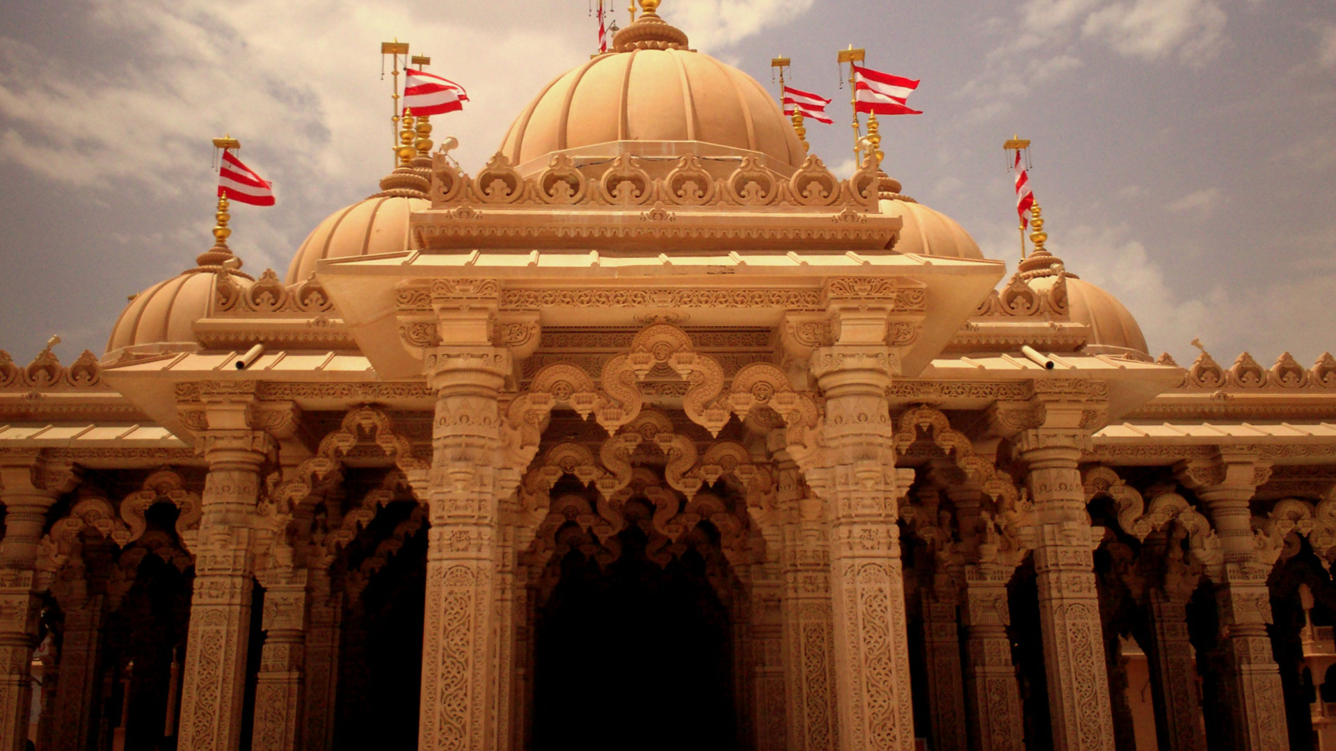 Обои ориентир, индуистский храм, место поклонения, историческое место, здание в разрешении 1920x1080