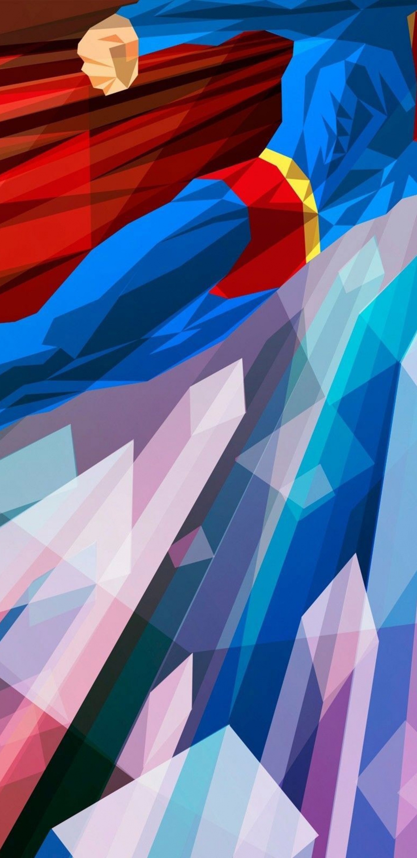 Обои Супермен, супергерой, узор, ткань, линия в разрешении 1440x2960