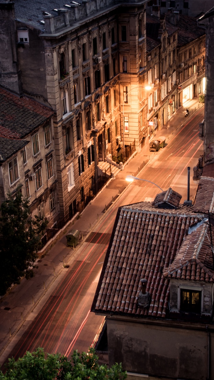 Обои Загреб, здание, окно, дорожное покрытие, кирпич в разрешении 720x1280