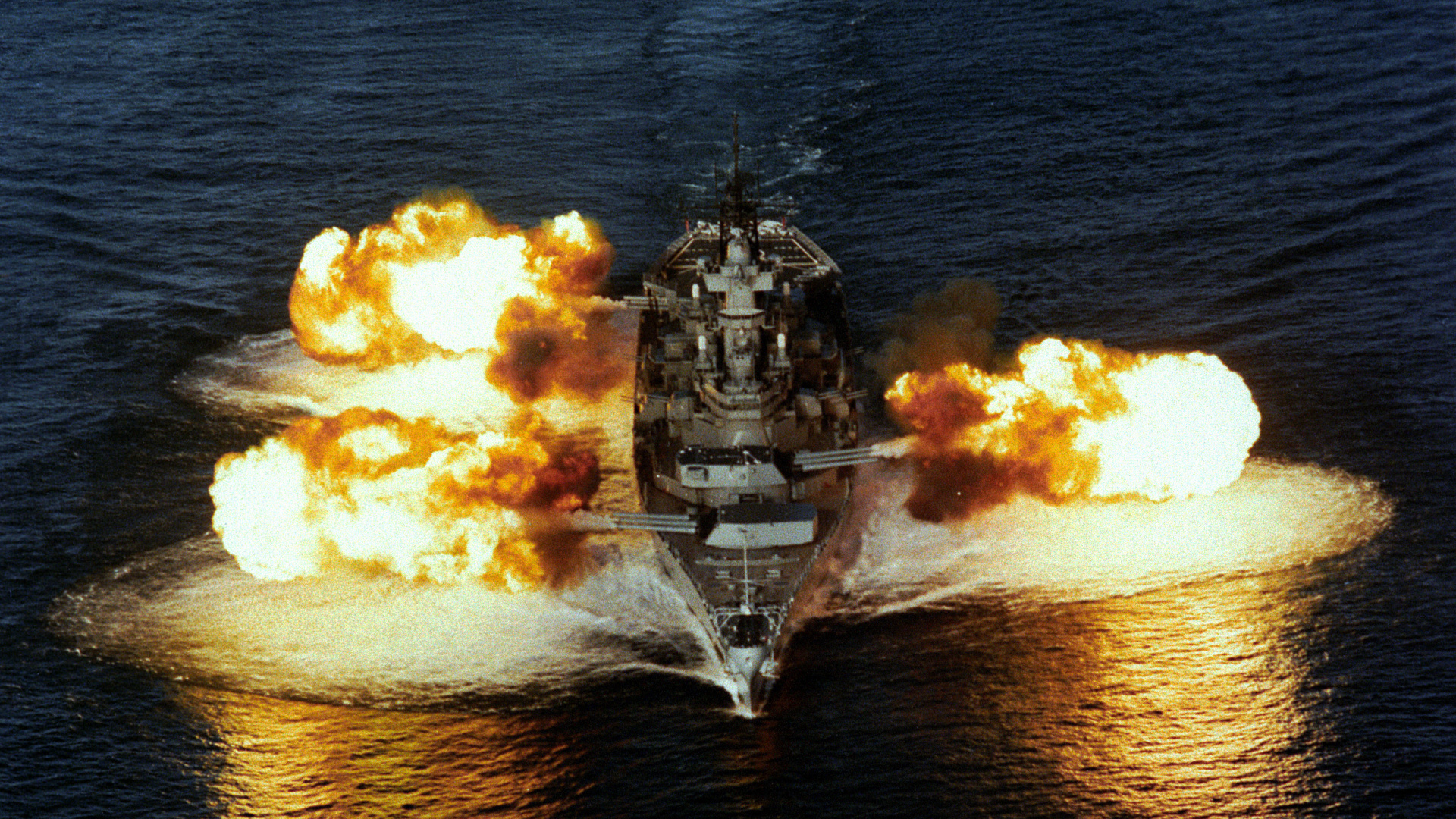 Обои Айова ВВ-61, Линкор, военно морской флот США, военный корабль, корабль в разрешении 1920x1080