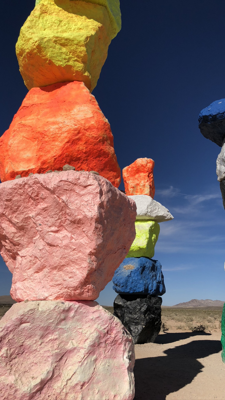 Обои Лас Вегас, США, рок, артефакт, натуральный материал в разрешении 750x1334