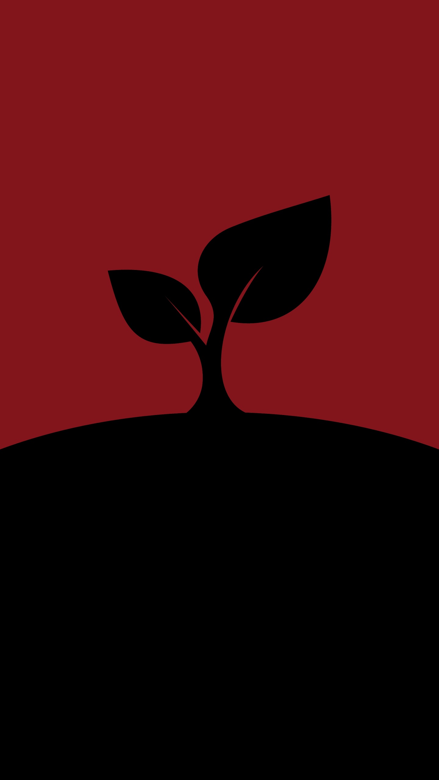 Обои минимализм, арт, векторная графика, черный, красный цвет в разрешении 1440x2560