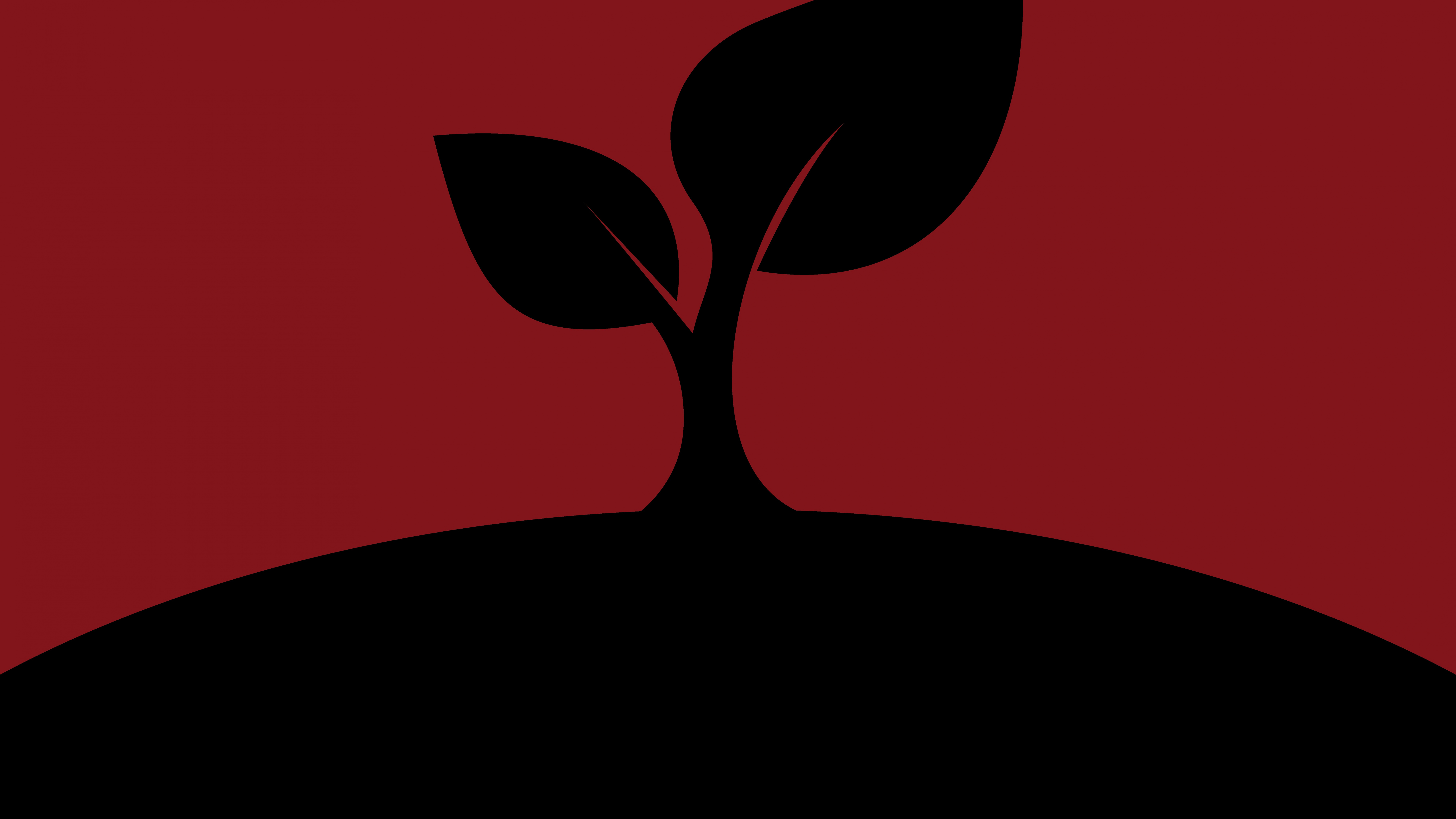 Обои минимализм, арт, векторная графика, черный, красный цвет в разрешении 7680x4320