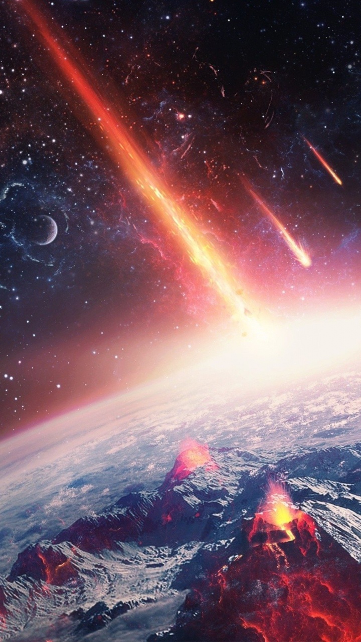 Обои земля, планета, атмосфера, космическое пространство, космос в разрешении 720x1280