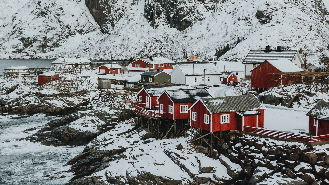 Обои снег, Альпы, горный хребет, гора, нагорье в разрешении 1366x768