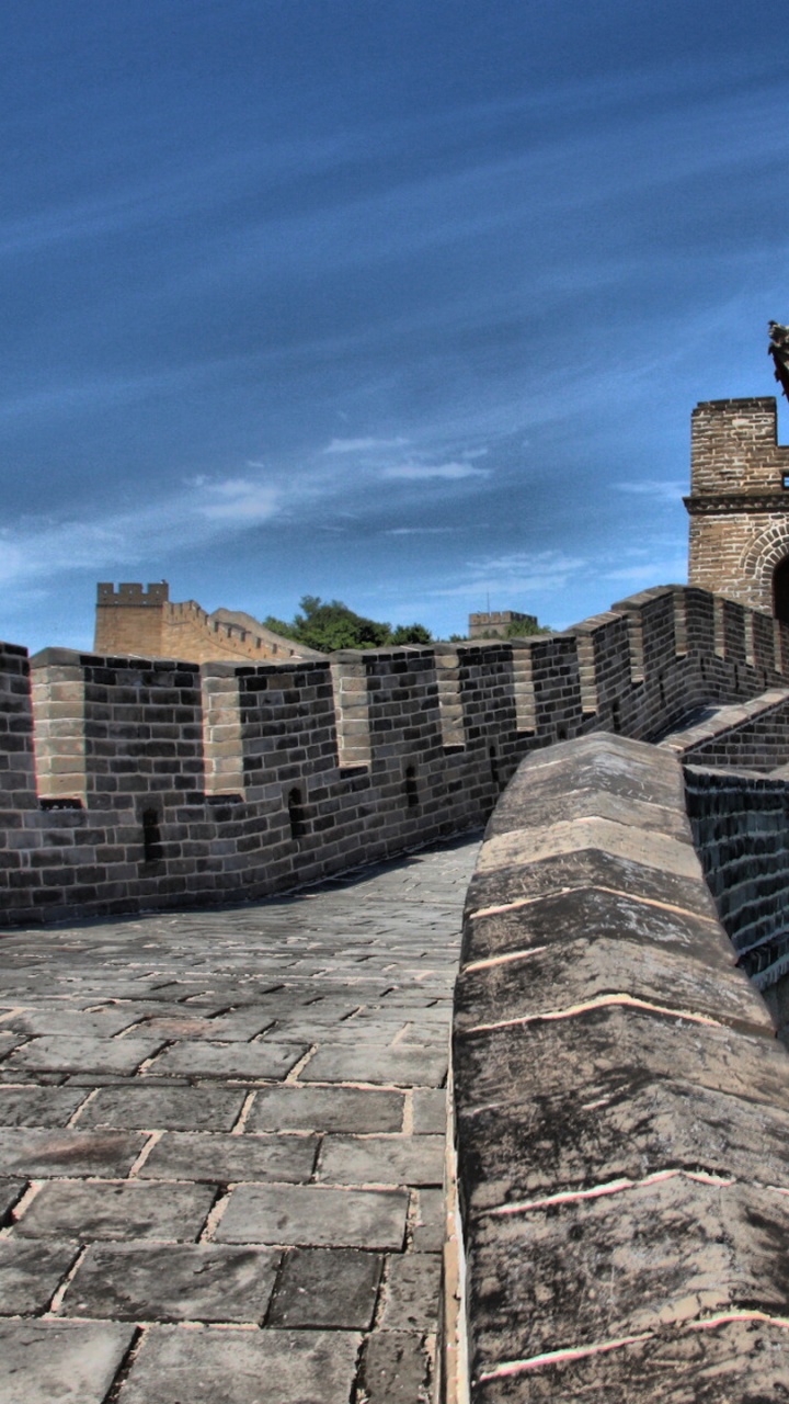 Обои великая Китайская стена, стена, ориентир, фортификация, историческое место в разрешении 720x1280