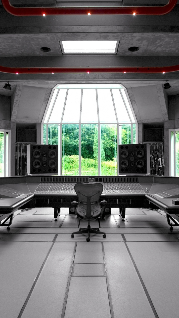Обои студия звукозаписи, таблица, потолок, мебель, стол в разрешении 720x1280