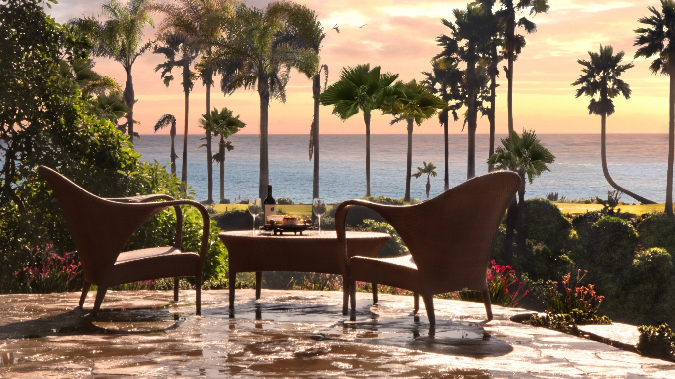 Обои таблица, прибежище, свойство, мебель, отпуск в разрешении 1366x768