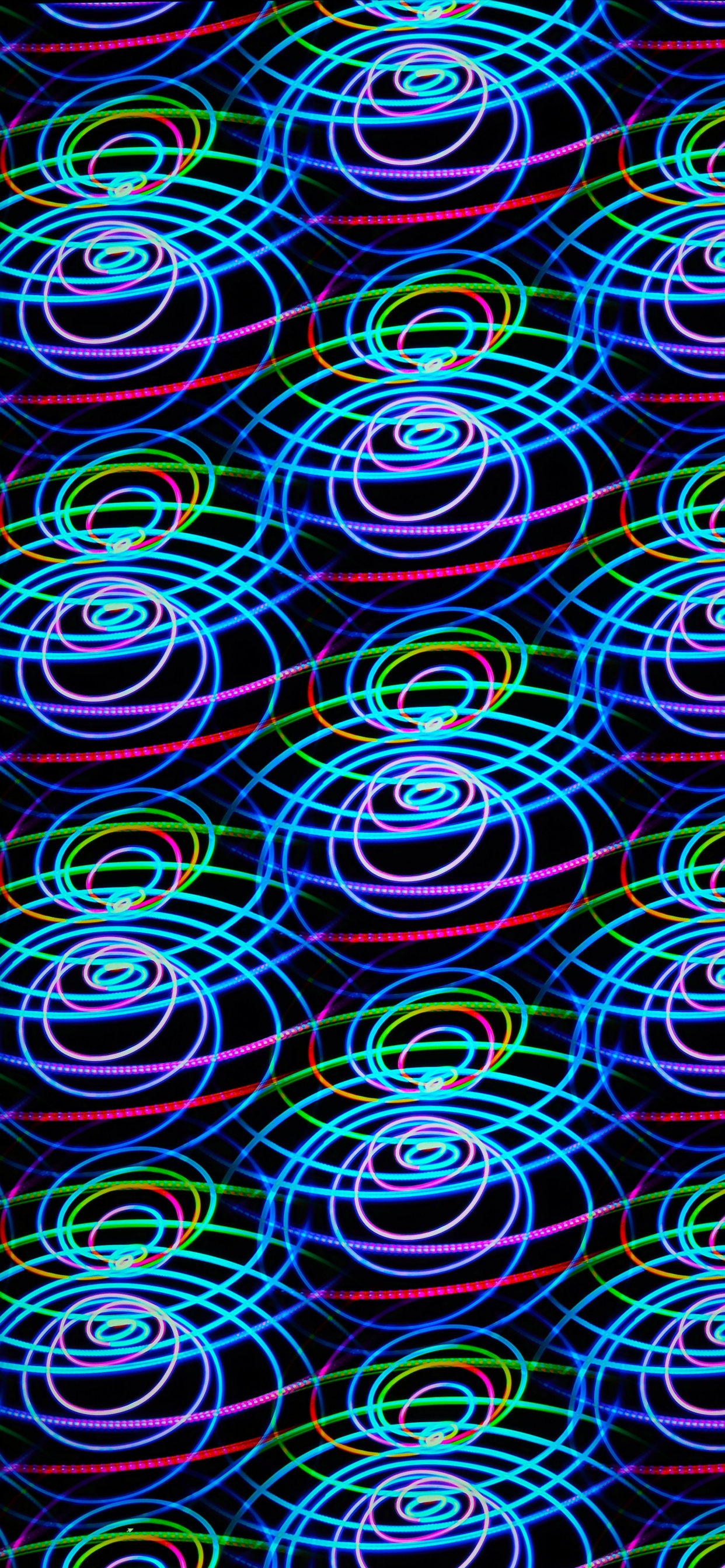 Обои узор, красочная абстракция лента, синий, лазурный, арт в разрешении 1242x2688