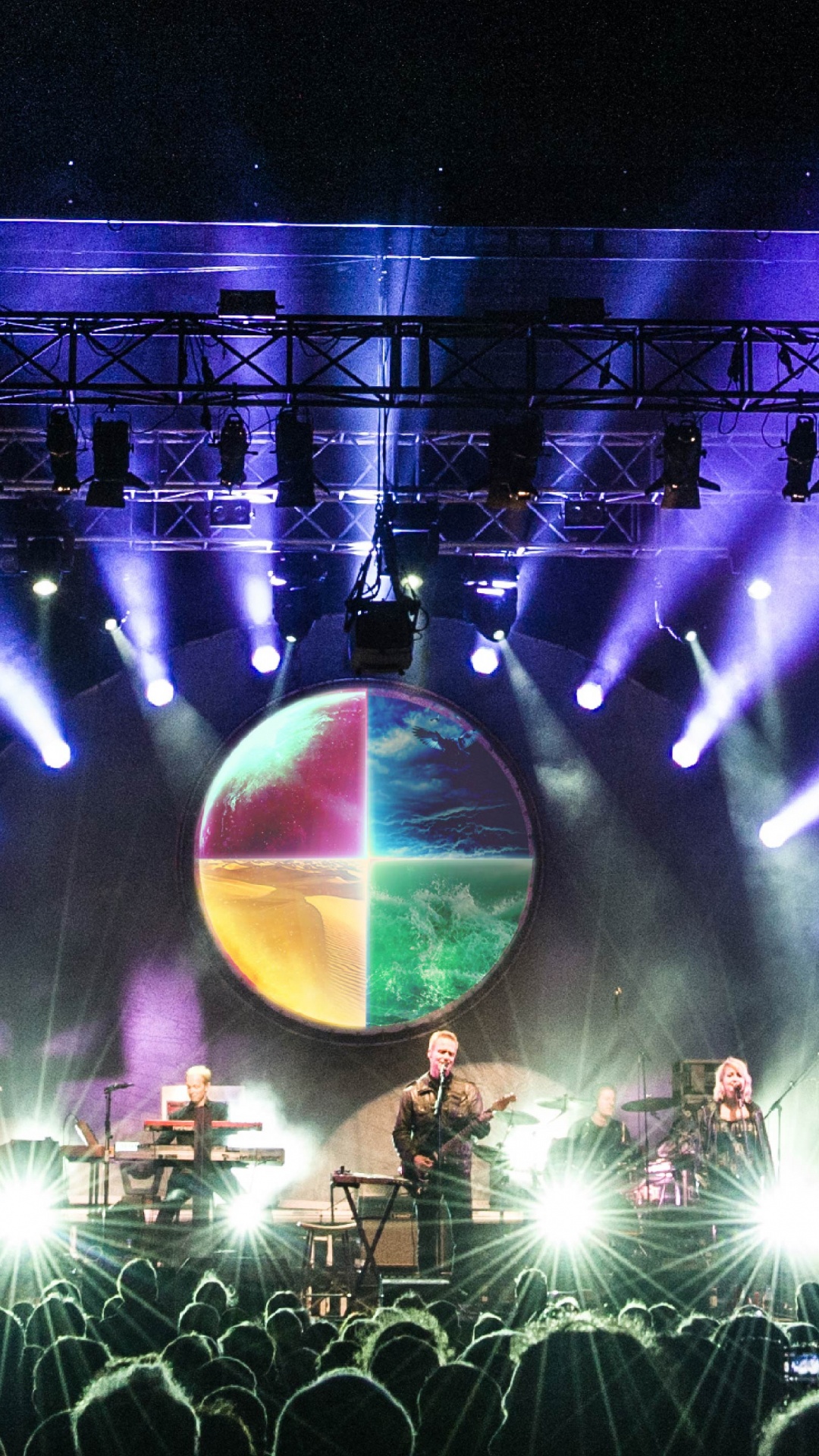 Обои этап, проект Пинк Флойд, Pink Floyd, концерт, Представление в разрешении 1080x1920