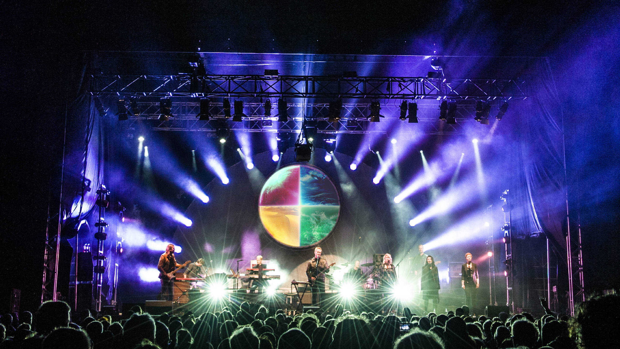 Обои этап, проект Пинк Флойд, Pink Floyd, концерт, Представление в разрешении 2560x1440