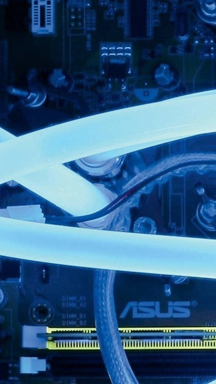Обои материнская плата, синий, технологии, электрик, космос в разрешении 750x1334