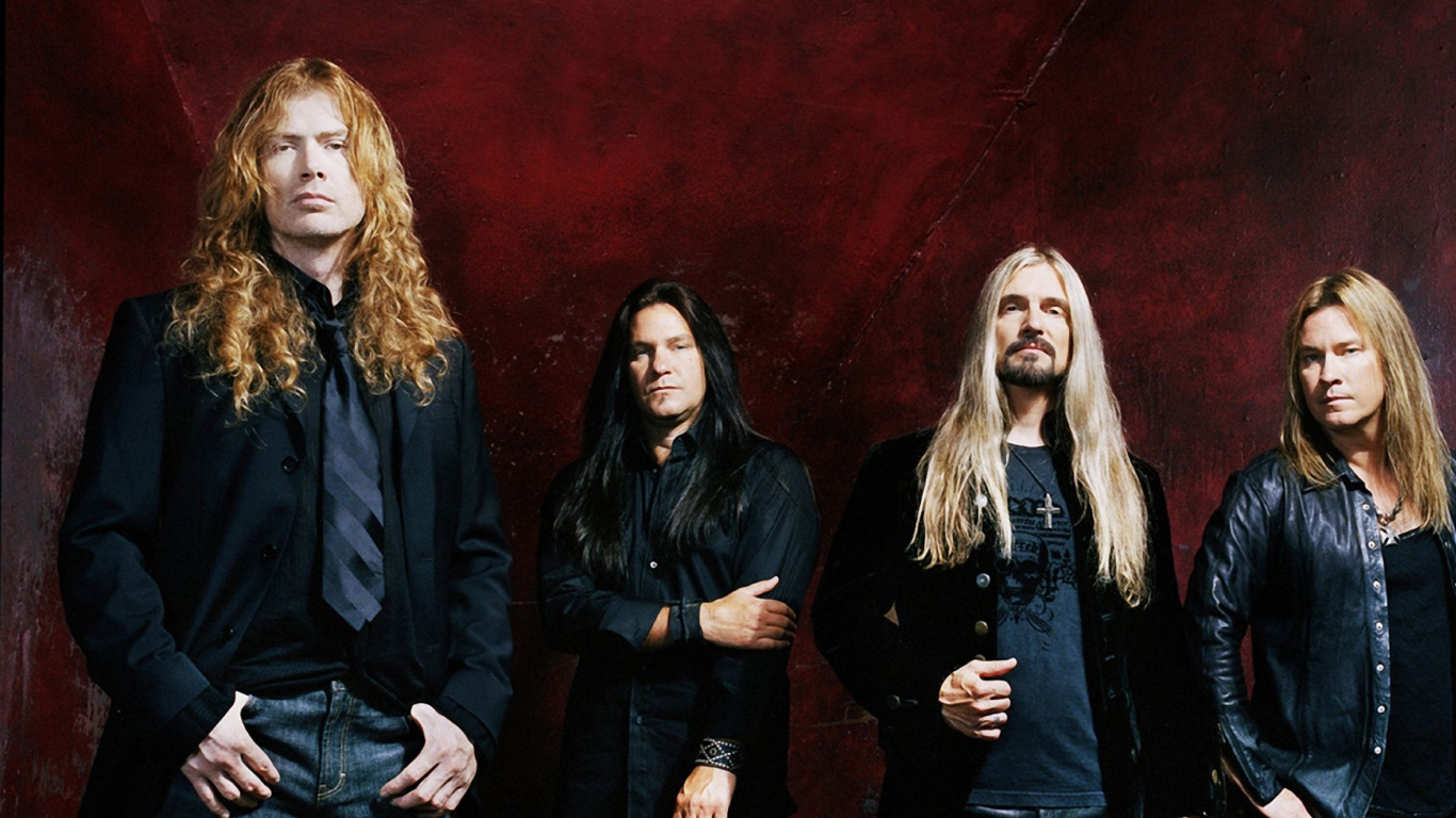 Обои Дэйв Мастейн, Представление, музыкант, лидер Megadeth 16 9, темнота в разрешении 1366x768
