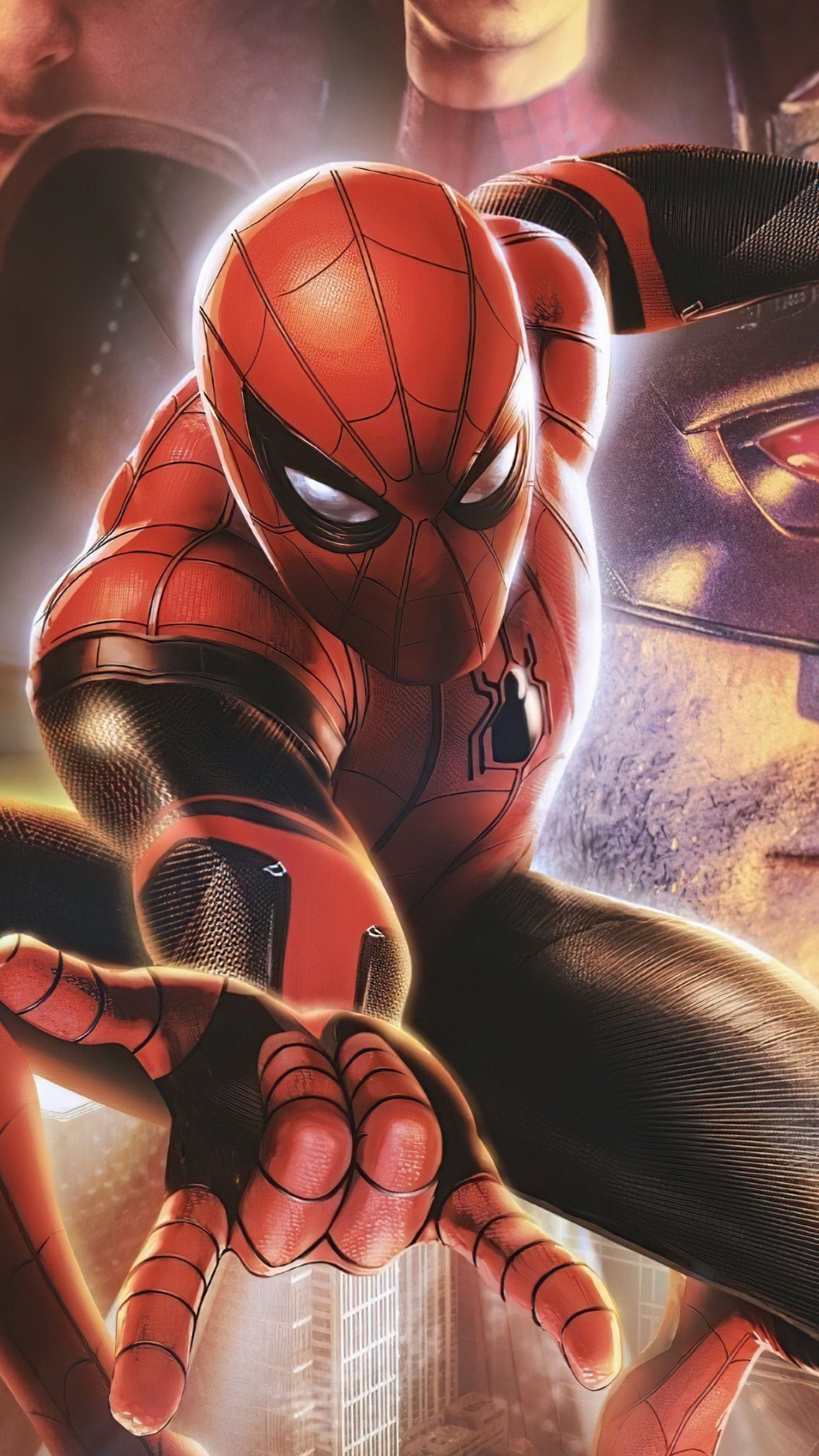 Обои супергерой, человек-паук, Мэтт Мердок, мультфильм, арт в разрешении 1080x1920