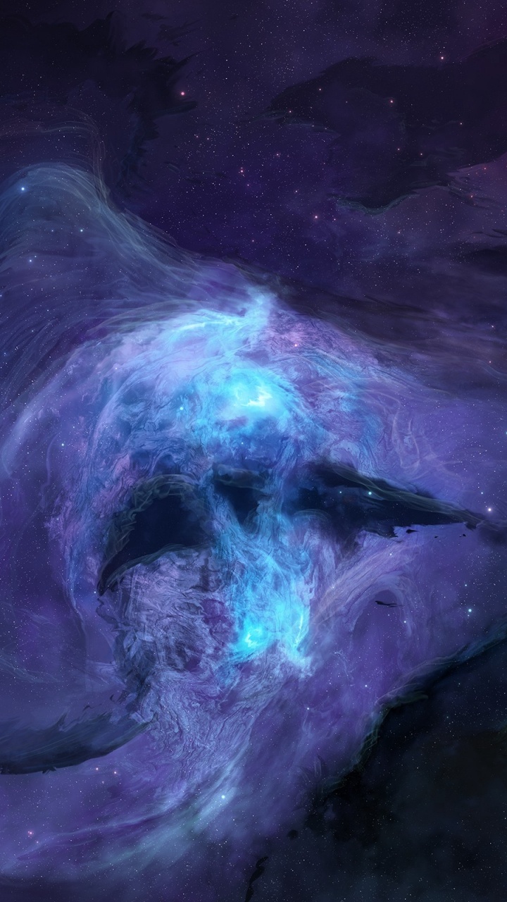 Обои туманность, пурпур, космическое пространство, космос, астрономический объект в разрешении 720x1280