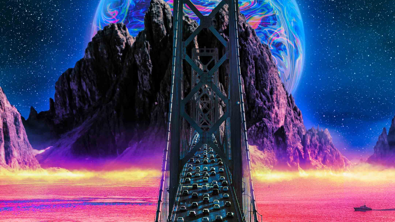 Обои атмосфера, Альбом, обложка альбома, земля, рисование в разрешении 1280x720