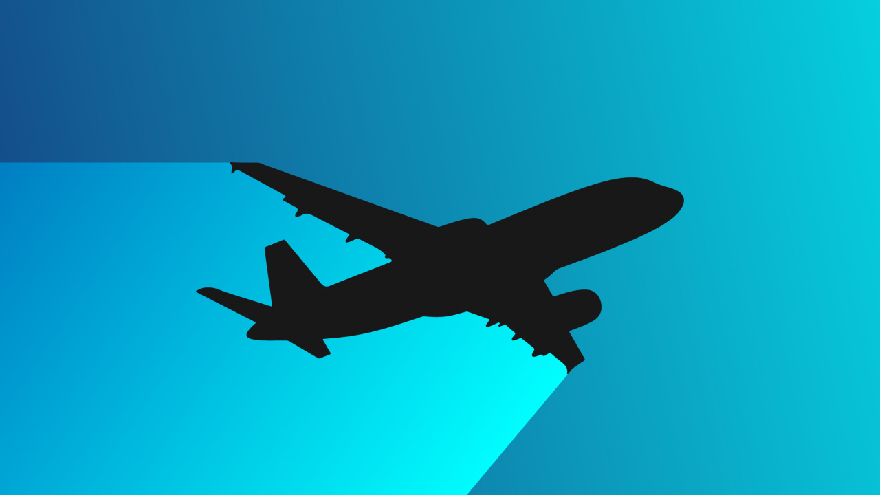 Обои минимализм, самолет, Минималистичный самолет, самолеты, воздушное путешествие в разрешении 1280x720