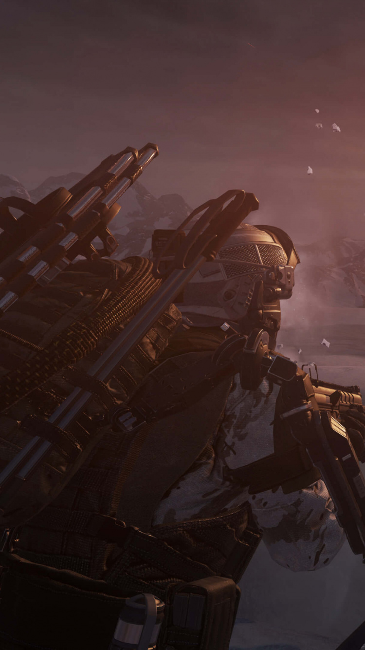 Обои call of duty advanced warfare, xbox one, playstation 4, компьютерная игра, солдат в разрешении 750x1334