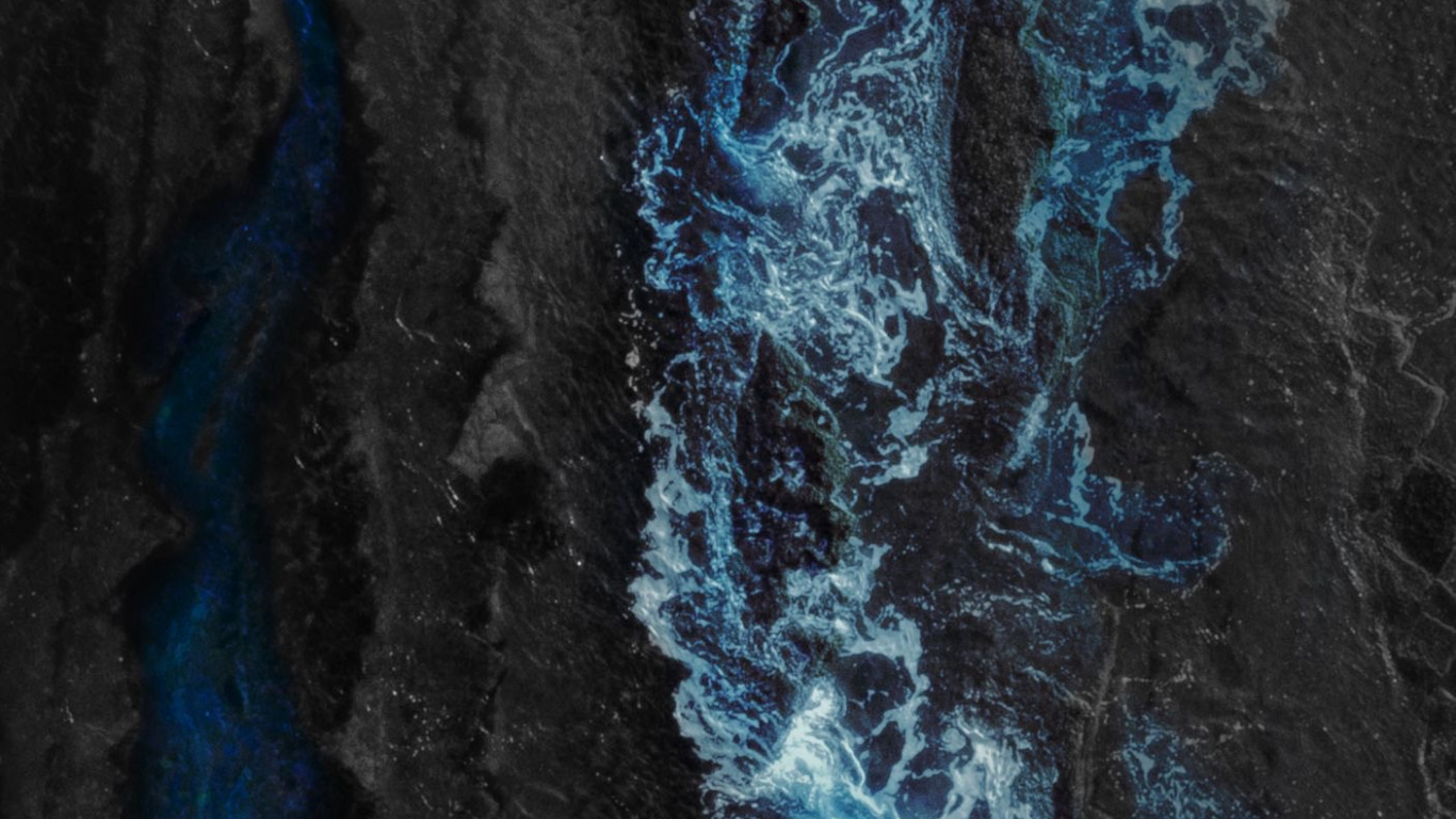 Обои живопись, Тикток, вода, лазурный, водоток в разрешении 1366x768