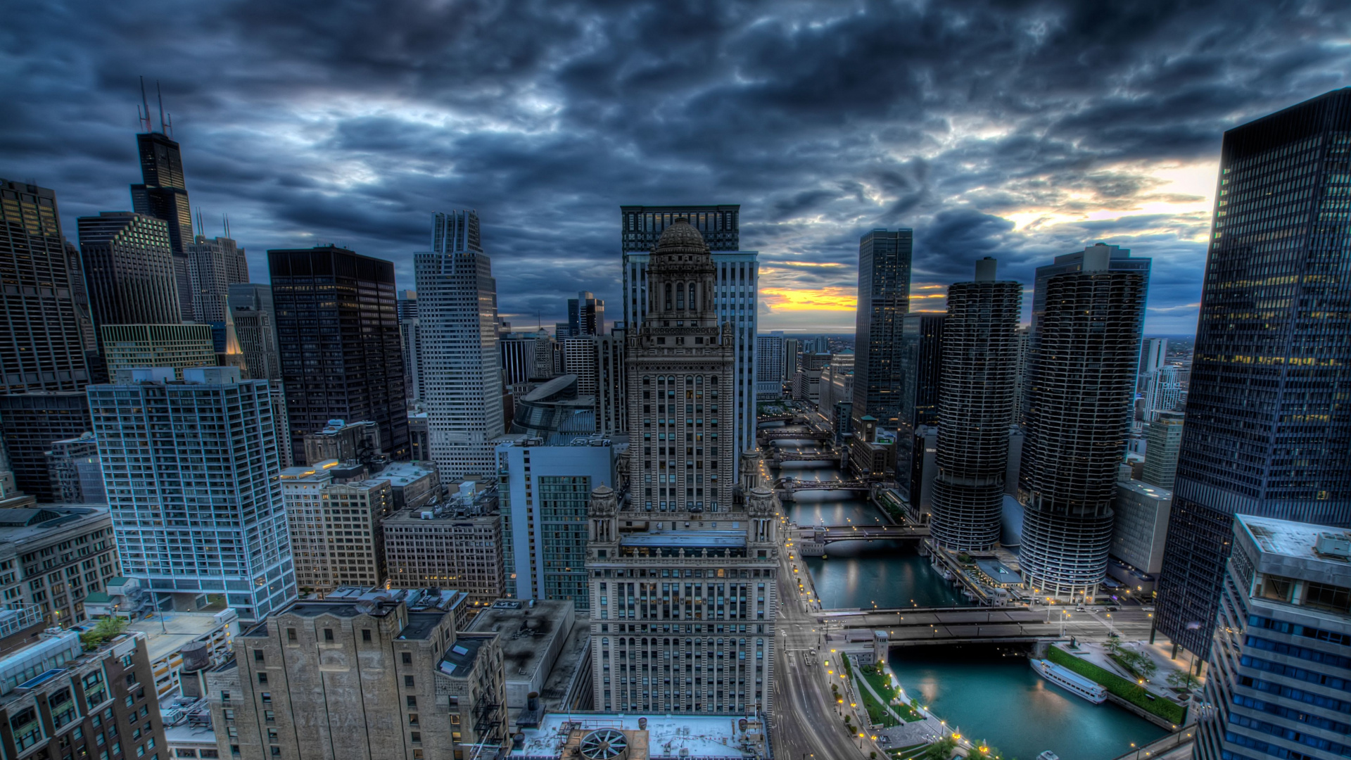 Обои небоскреб, городской пейзаж, город, метрополия, городской район в разрешении 1920x1080