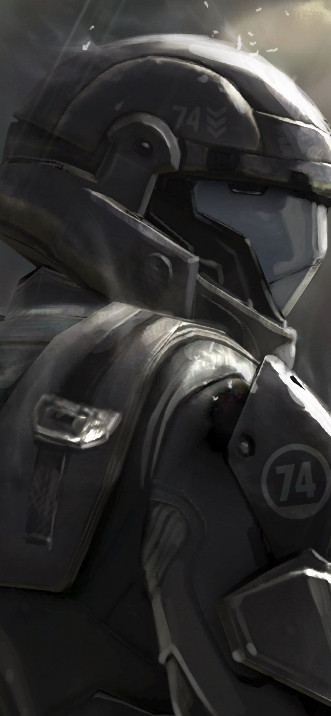 Обои halo 3, мастер чиф, xbox 360, шлем, компьютерная игра в разрешении 1125x2436