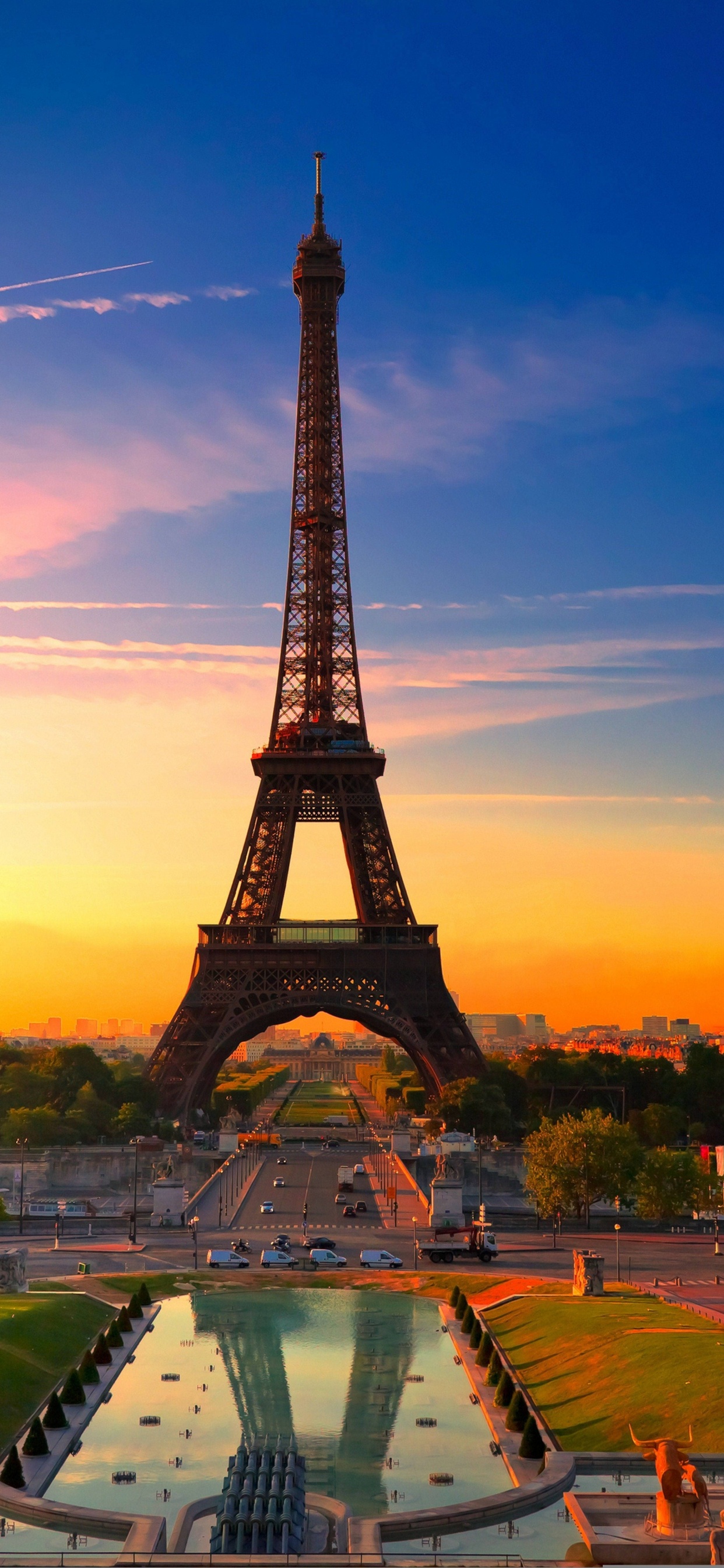 Обои Эйфелева башня, Дом Инвалидов, Триумфальная арка, Монпарнас, вышка в разрешении 1242x2688