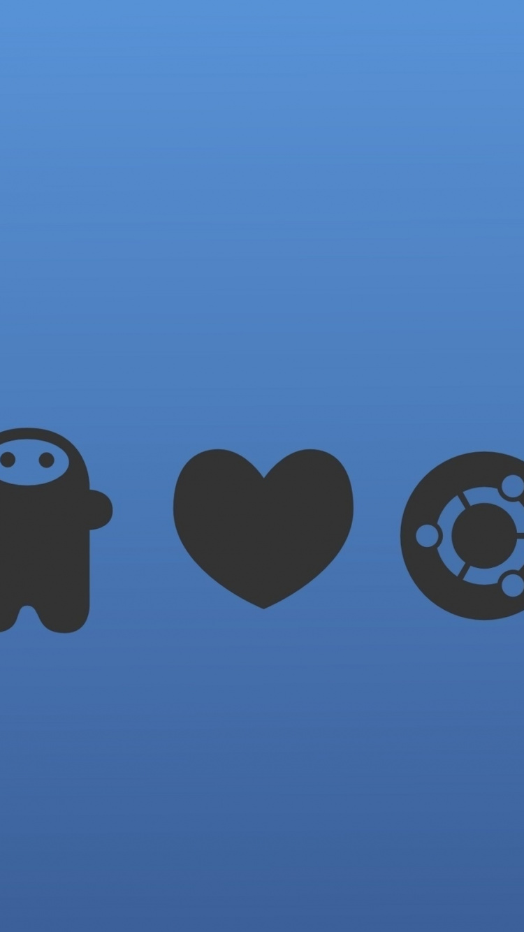 Обои ubuntu, linux, синий, лазурный, синий цвет в разрешении 750x1334