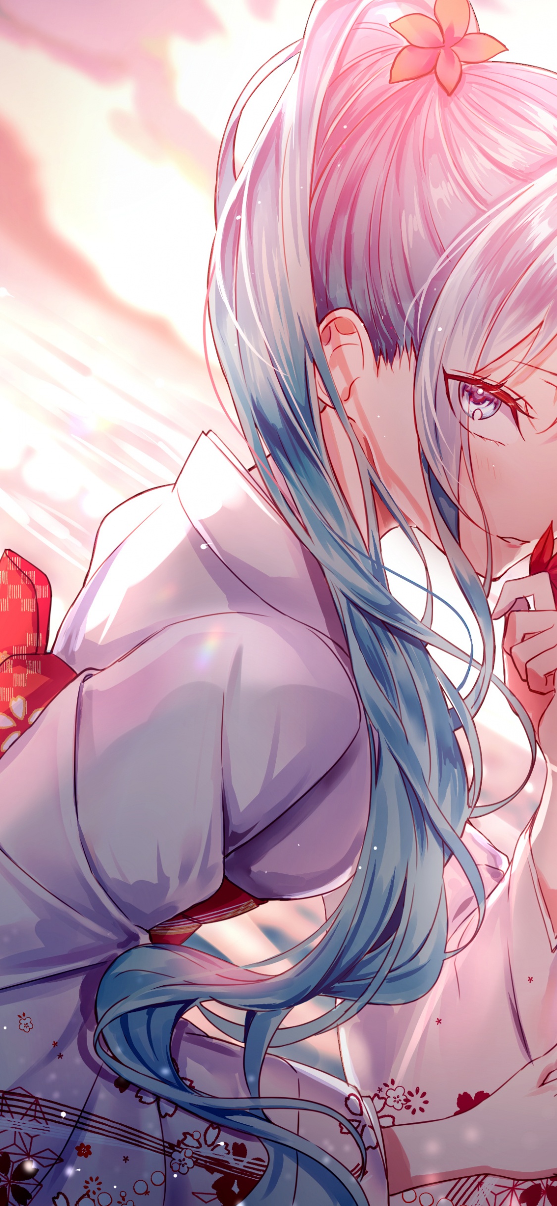 Обои аниме девушка с синими волосами, Хацунэ Мику, аниме, аниме девушка, Мику Хацунэ в разрешении 1125x2436