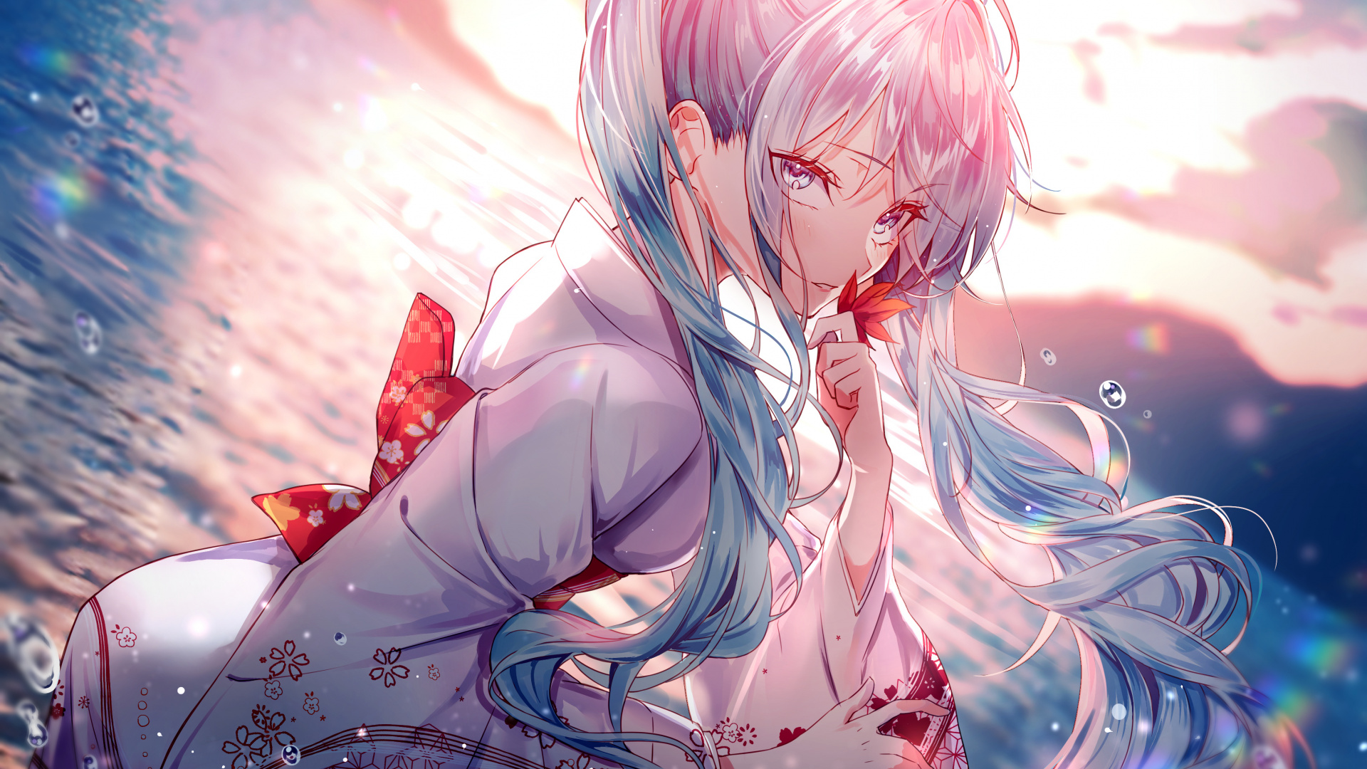 Обои аниме девушка с синими волосами, Хацунэ Мику, аниме, аниме девушка, Мику Хацунэ в разрешении 1920x1080