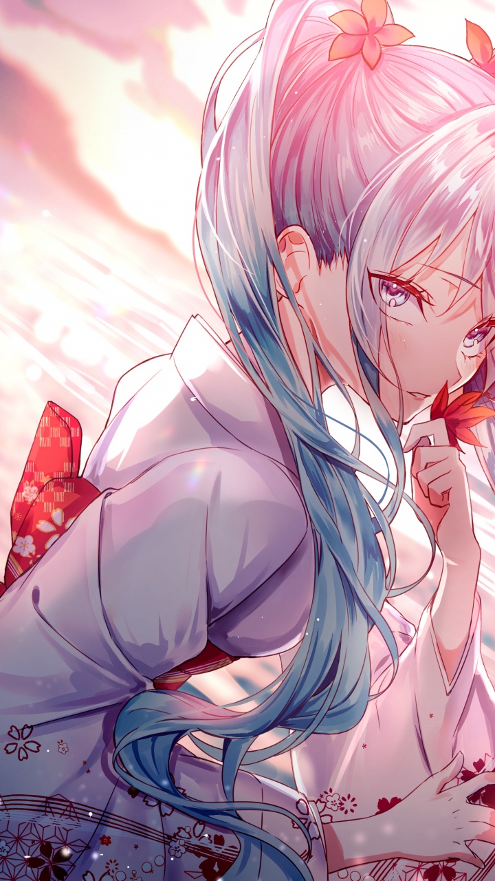 Обои аниме девушка с синими волосами, Хацунэ Мику, аниме, аниме девушка, Мику Хацунэ в разрешении 720x1280