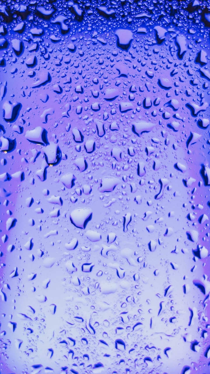 Обои стекло, неоновое освещение, вода, жидкий, синий в разрешении 720x1280