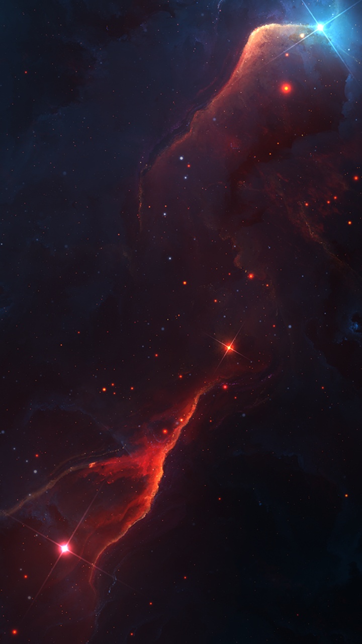 Обои туманность, земля, атмосфера, астрономический объект, пейзаж в разрешении 720x1280